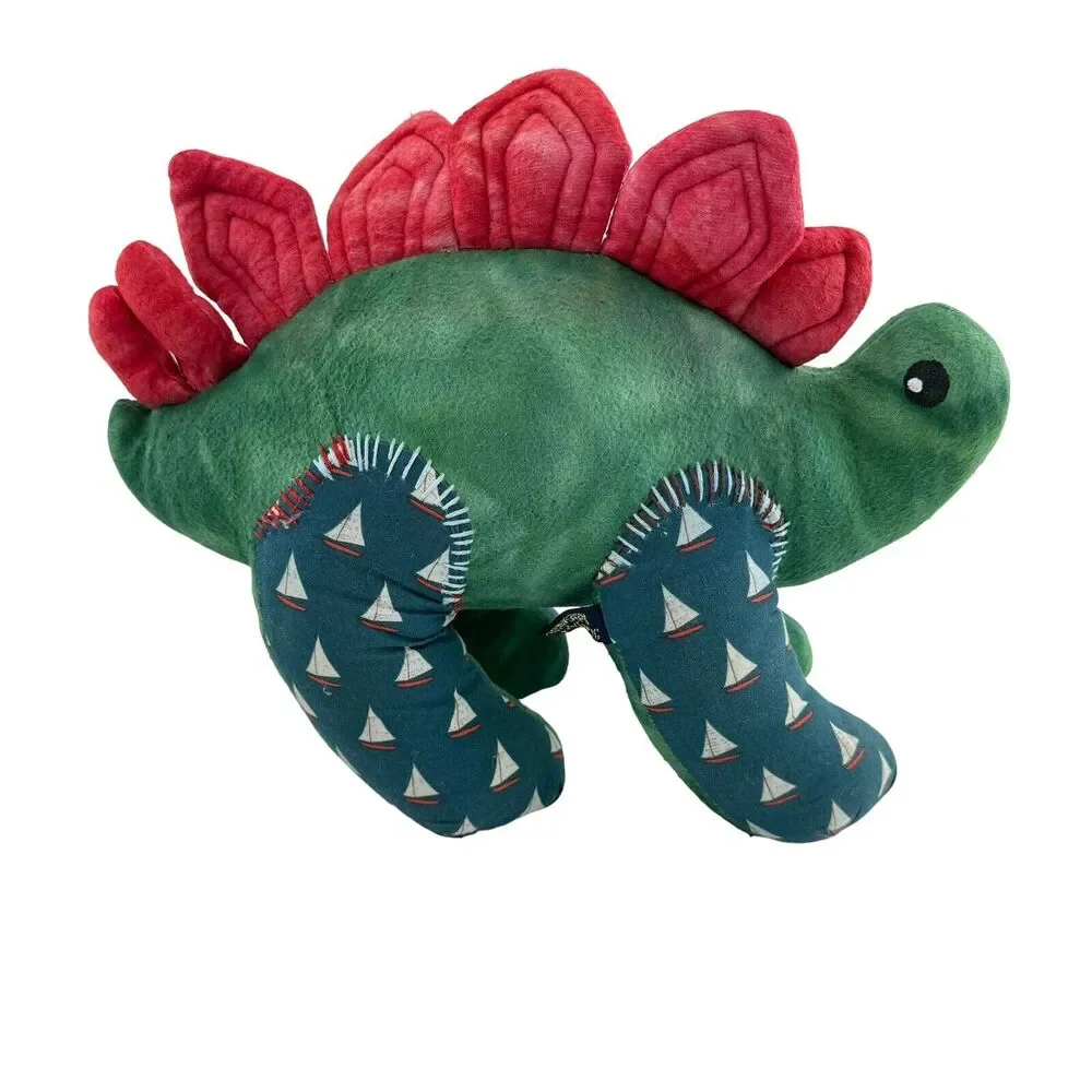 Handmade Hand Woven, Hand Dyed Two Dinosaurs Stuffed Animal Plush Toy Kids Room